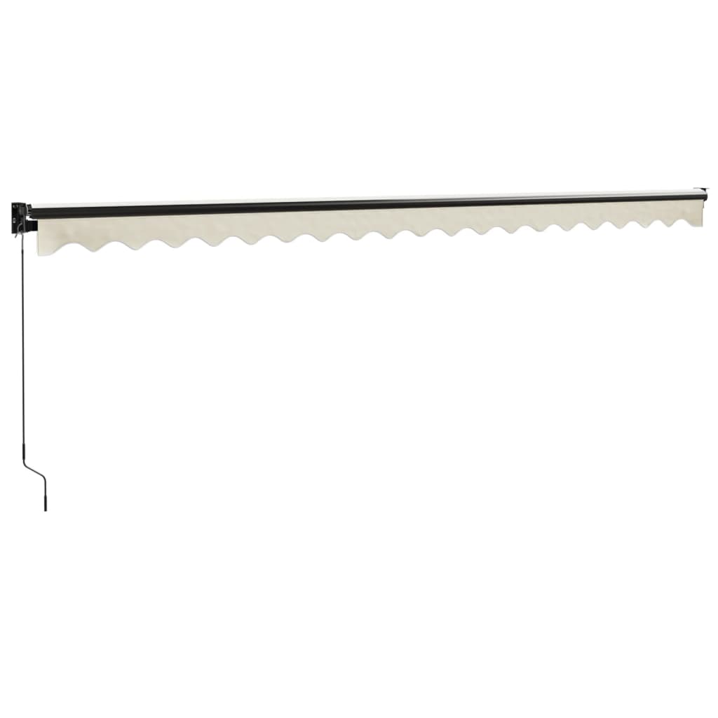 vidaXL Zwijana markiza, kremowa, 5x3 m, tkanina i aluminium