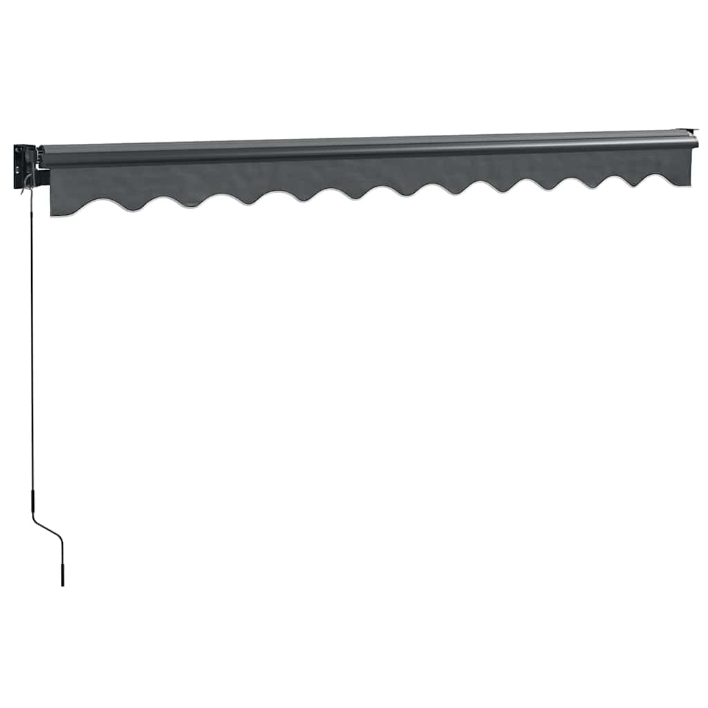vidaXL Zwijana markiza, antracytowa, 3,5x2,5 m, tkanina i aluminium