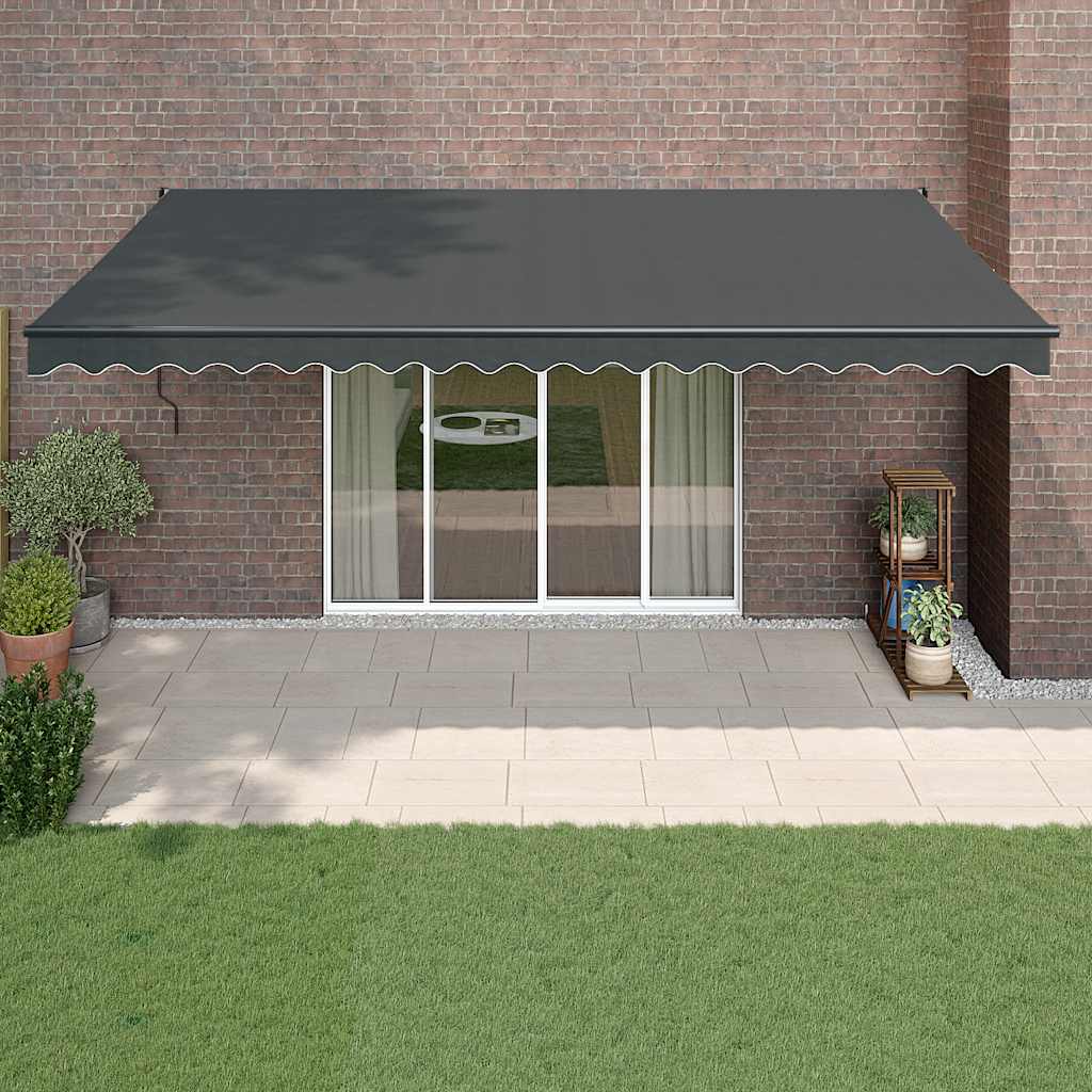 vidaXL Zwijana markiza, antracytowa, 5x3 m, tkanina i aluminium