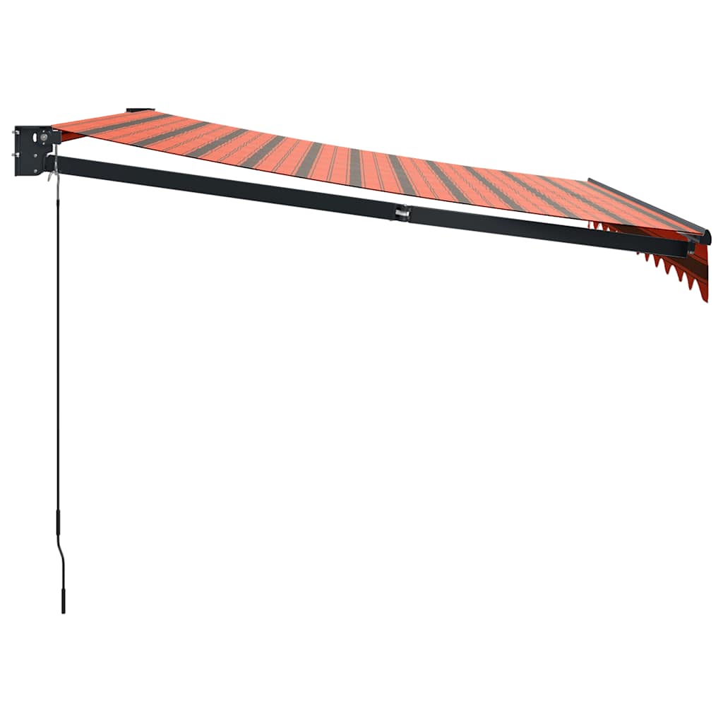 vidaXL Zwijana markiza, pomarańcz i brąz, 3,5x2,5m tkanina i aluminium