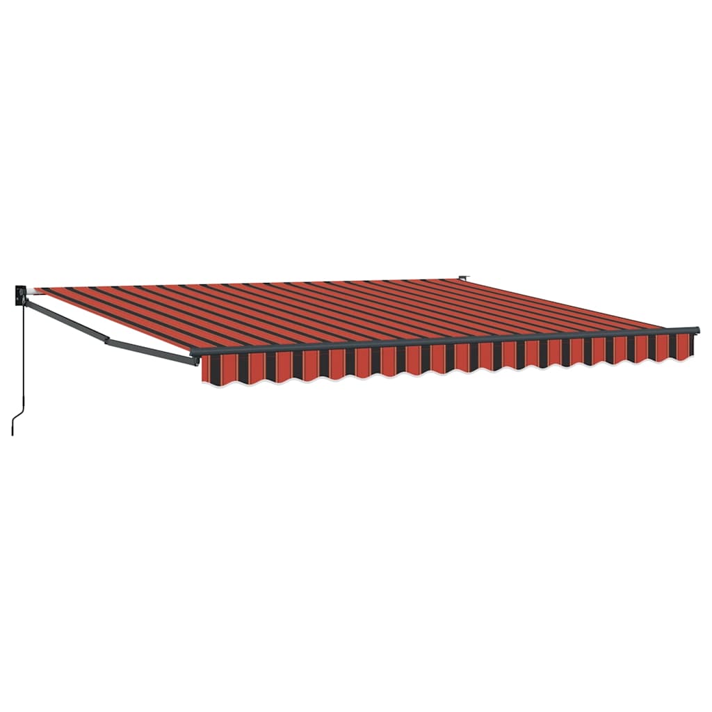 vidaXL Zwijana markiza, pomarańcz i brąz, 4x3 m, tkanina i aluminium
