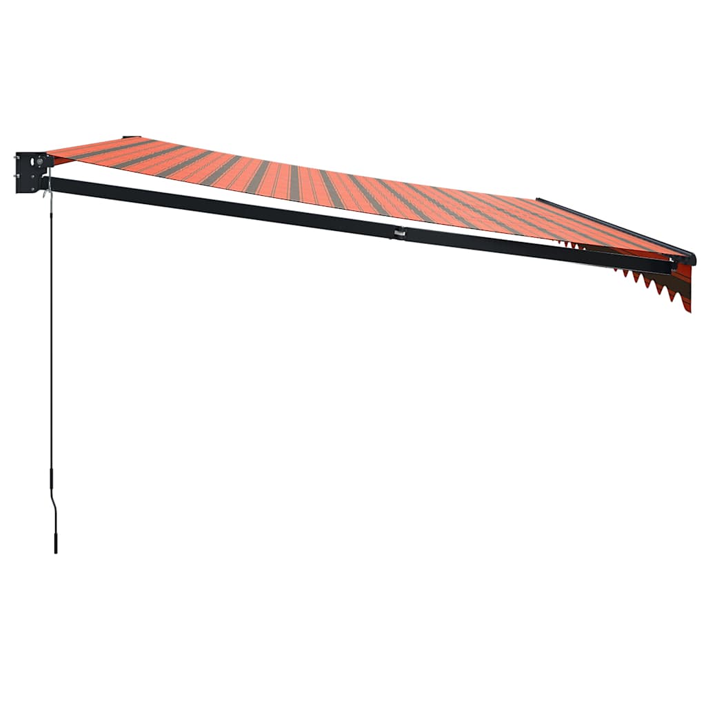 vidaXL Zwijana markiza, pomarańcz i brąz, 4,5x3 m, tkanina i aluminium