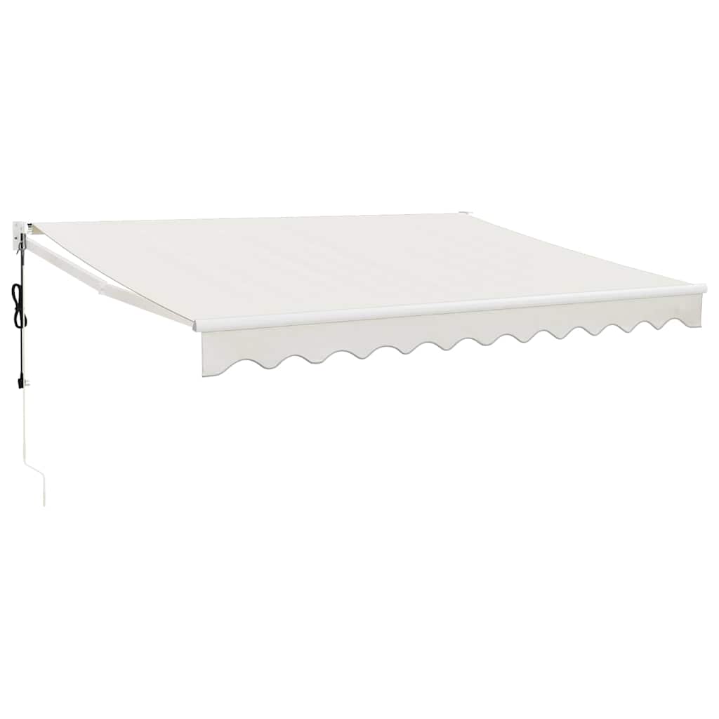 vidaXL Zwijana markiza, automatyczna, kremowa, 3x2,5 m