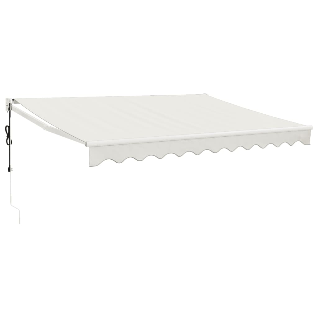 vidaXL Zwijana markiza, automatyczna, kremowa, 3,5x2,5 m