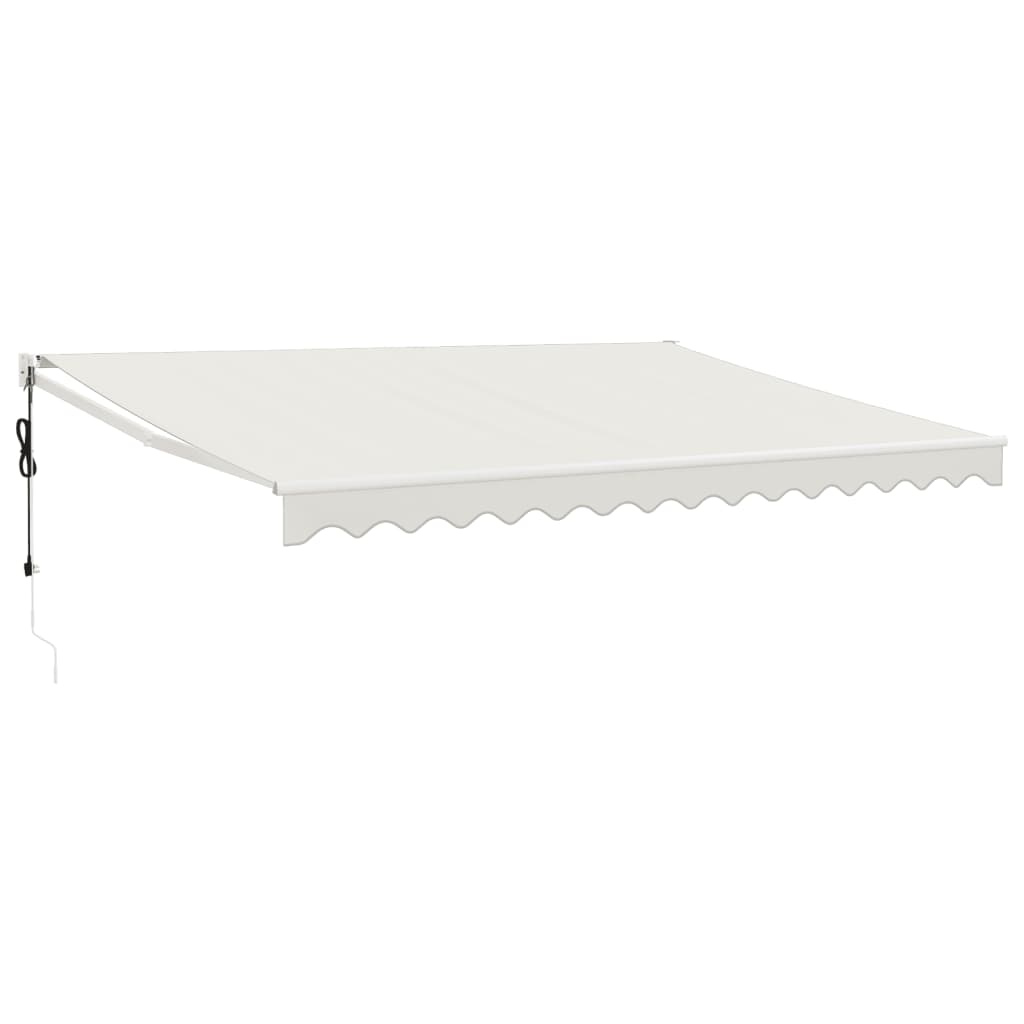 vidaXL Zwijana markiza, automatyczna, kremowa, 4,5x3 m