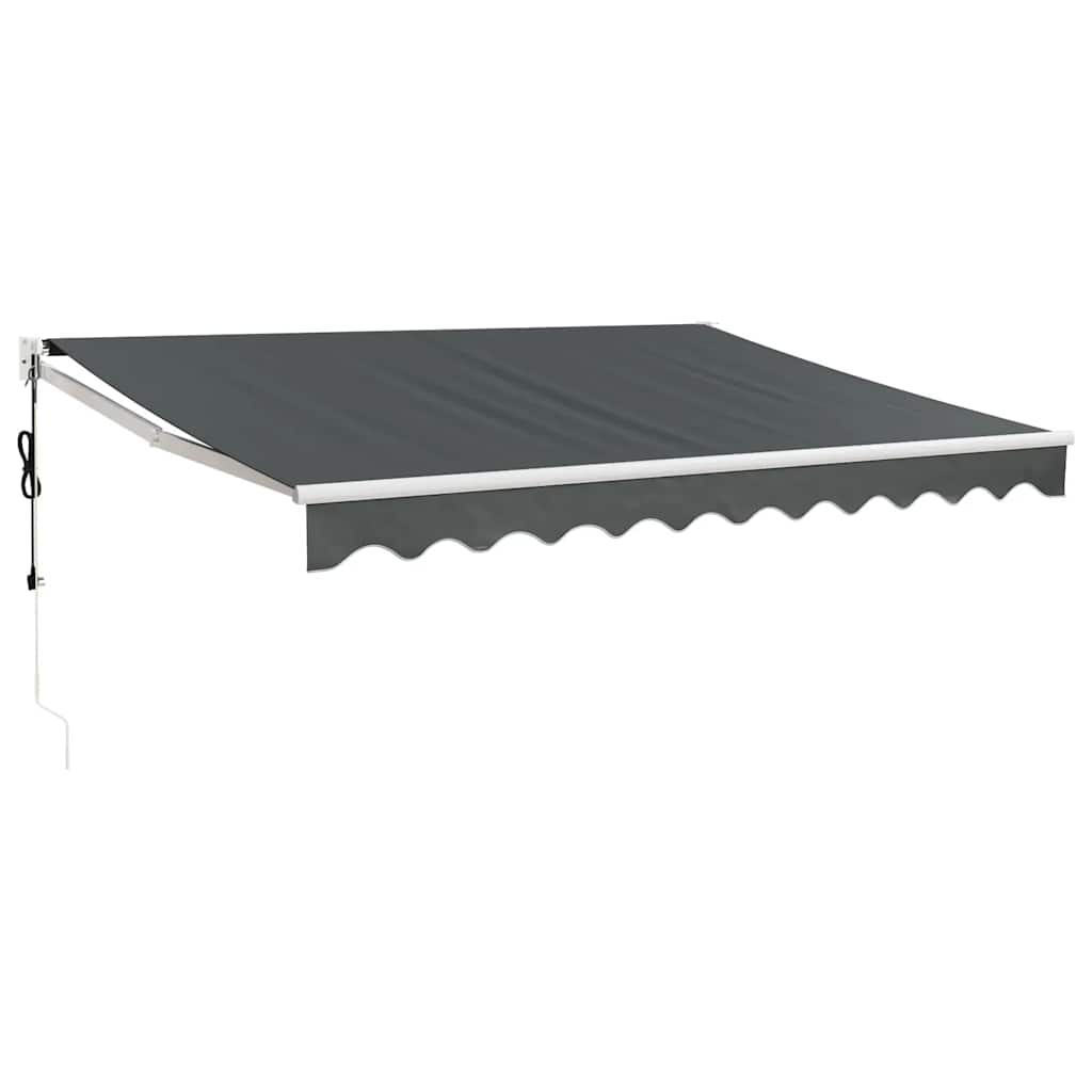 vidaXL Zwijana markiza, automatyczna, antracytowa, 3,5x2,5 m