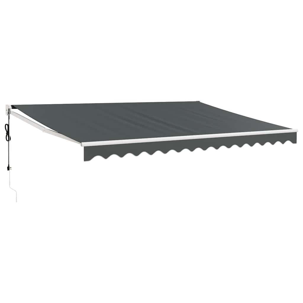 vidaXL Zwijana markiza, automatyczna, antracytowa, 4,5x3 m