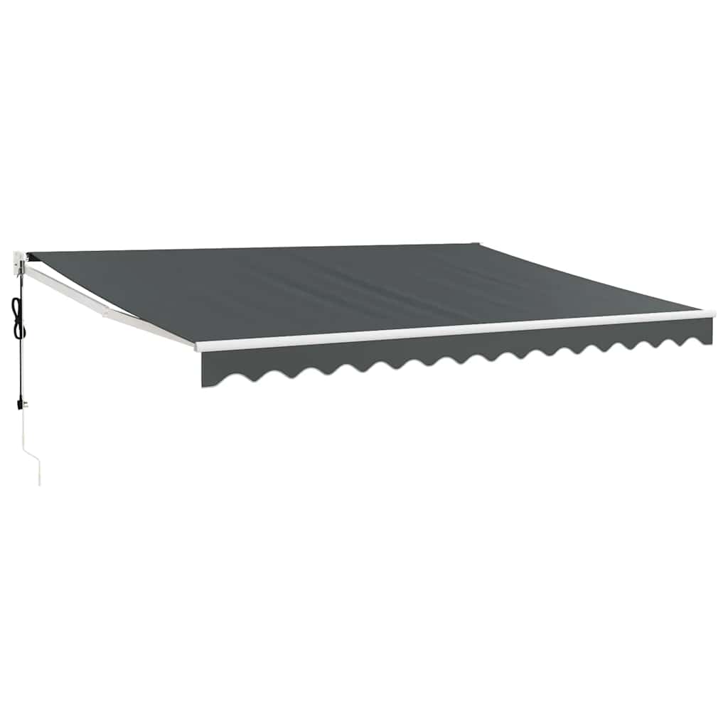 vidaXL Zwijana markiza, automatyczna, antracytowa, 5x3 m