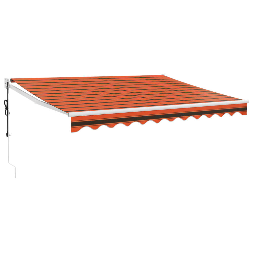 vidaXL Zwijana markiza, automatyczna, pomarańczowo-brązowa, 3,5x2,5 m