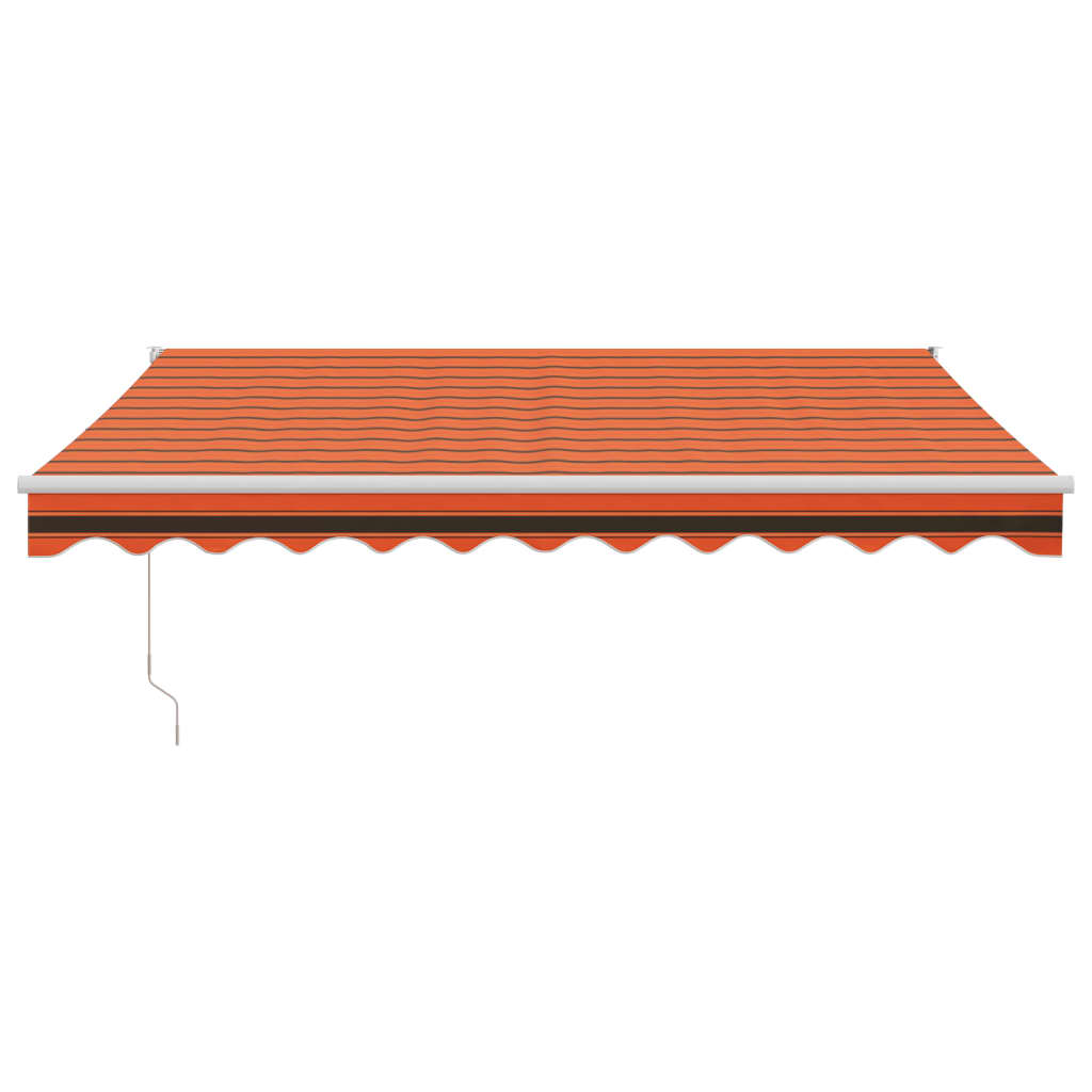 vidaXL Zwijana markiza, automatyczna, pomarańczowo-brązowa, 3,5x2,5 m