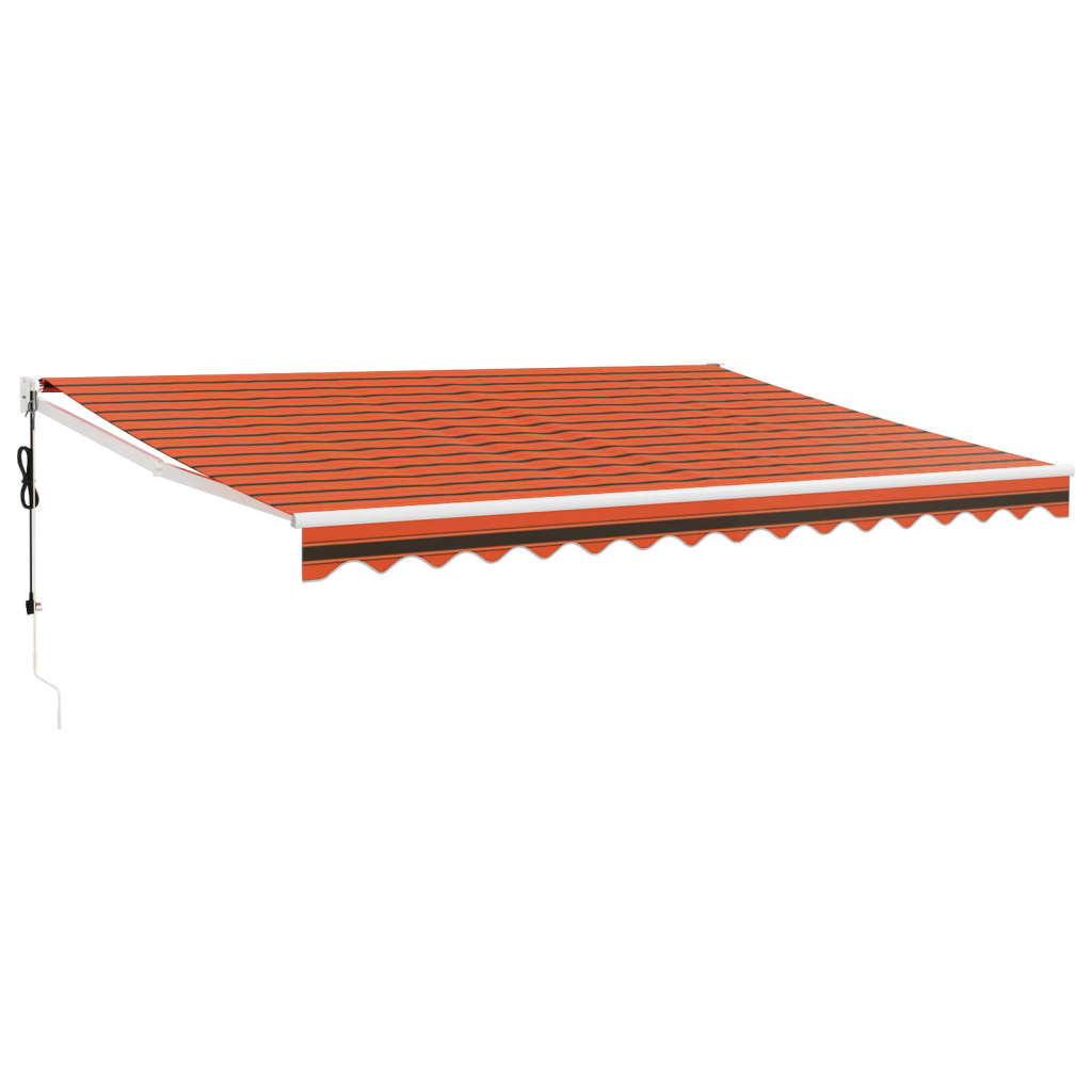 vidaXL Zwijana markiza, automatyczna, pomarańczowo-brązowa, 4x3 m