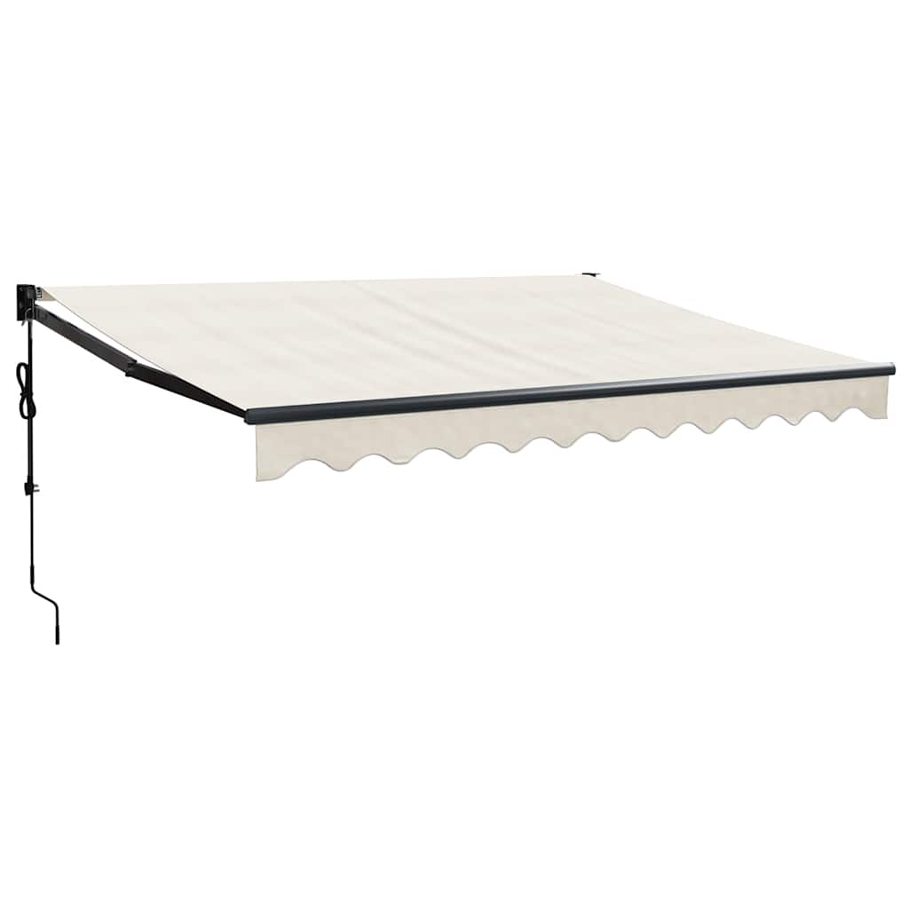 vidaXL Zwijana markiza, automatyczna, kremowa, 3x2,5 m