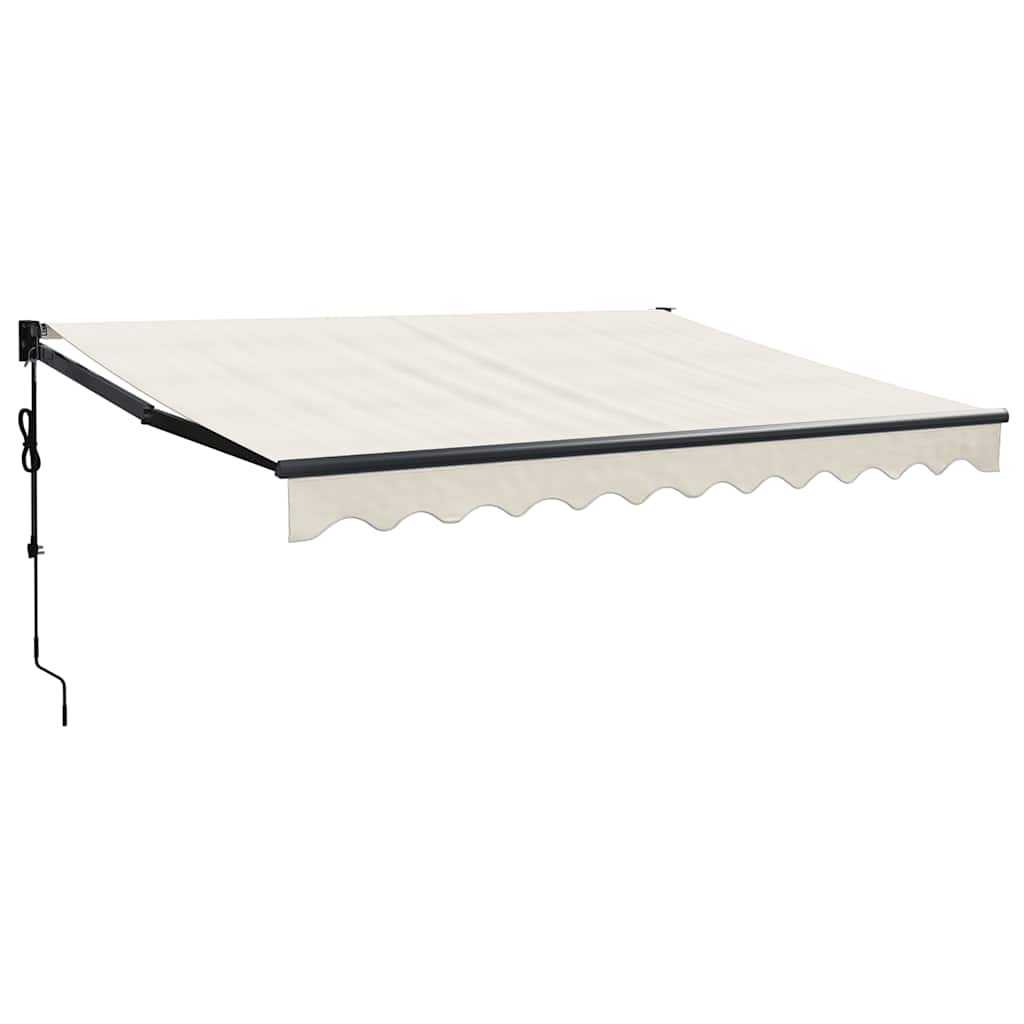 vidaXL Zwijana markiza, automatyczna, kremowa, 3,5x2,5 m
