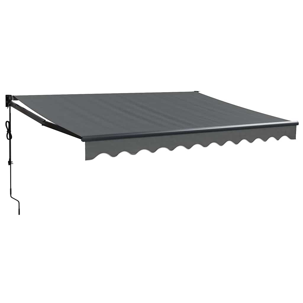 vidaXL Zwijana markiza, automatyczna, antracytowa, 3,5x2,5 m