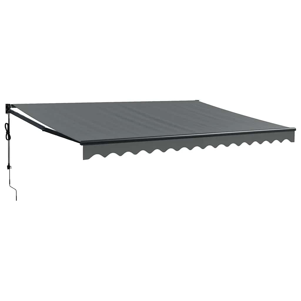 vidaXL Zwijana markiza, automatyczna, antracytowa, 4x3 m