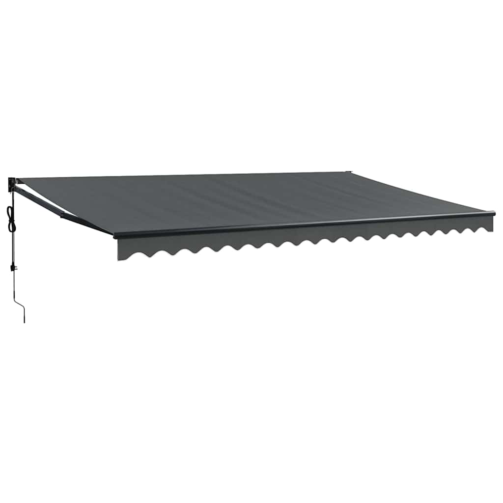 vidaXL Zwijana markiza, automatyczna, antracytowa, 5x3 m