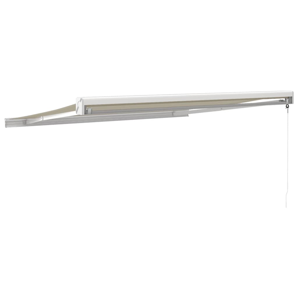 vidaXL Zwijana markiza, kremowa, 3,5x2,5 m, tkanina i aluminium