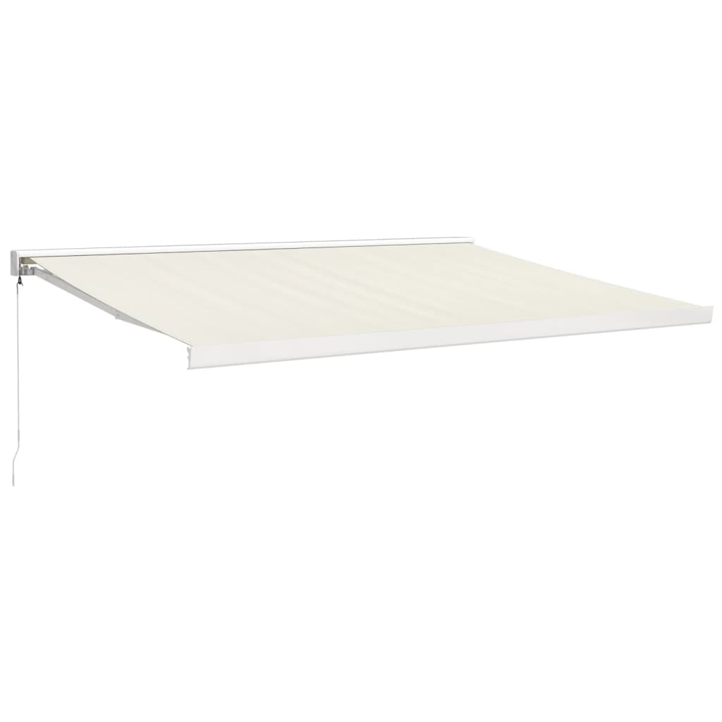 vidaXL Zwijana markiza, kremowa, 4,5x3 m, tkanina i aluminium