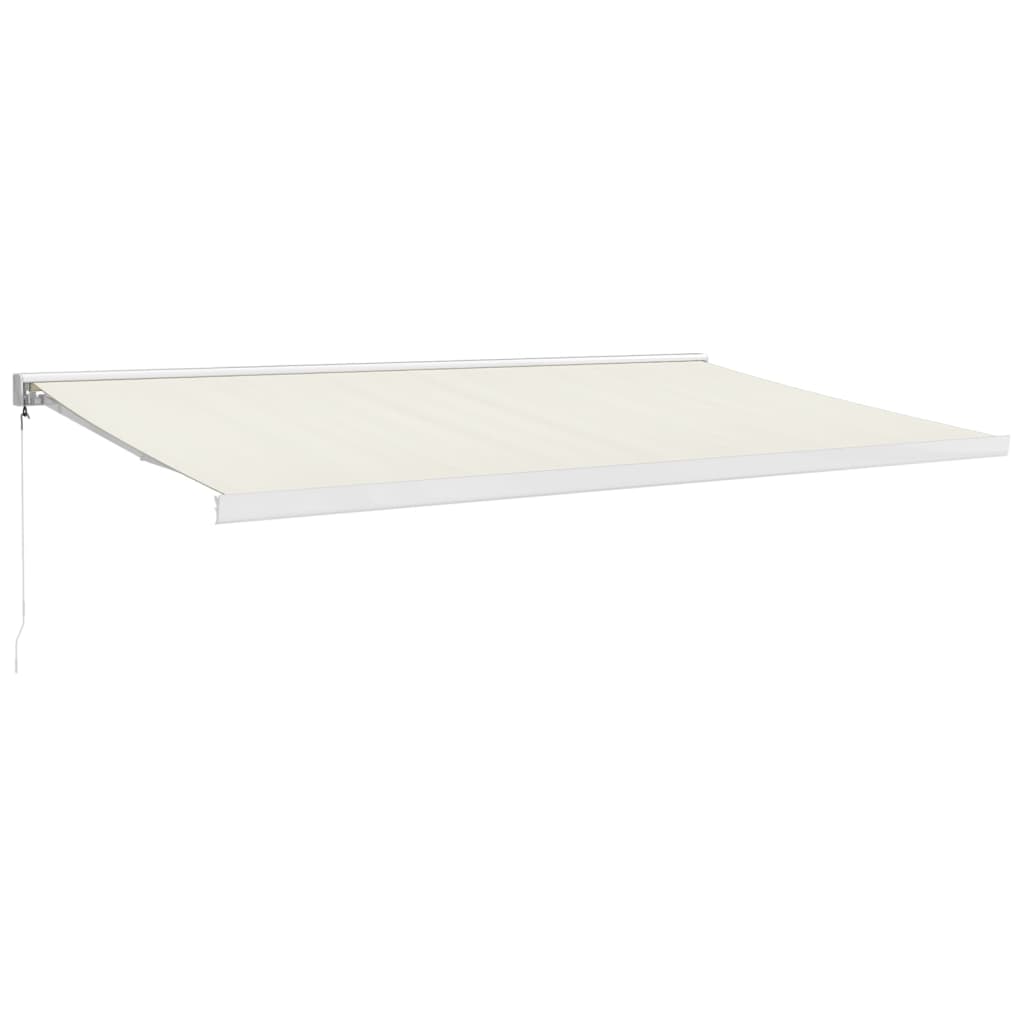 vidaXL Zwijana markiza, kremowa, 5x3 m, tkanina i aluminium