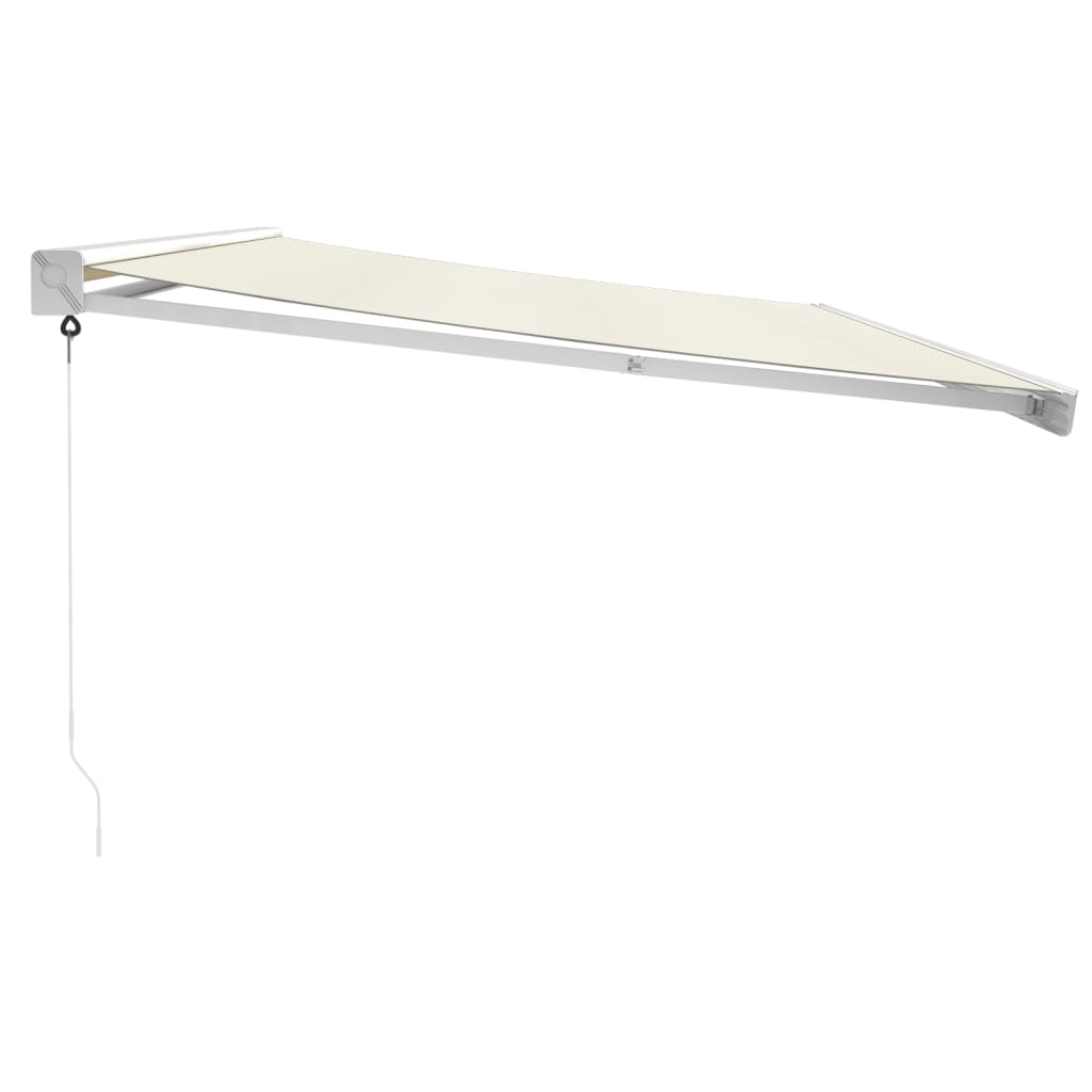 vidaXL Zwijana markiza, kremowa, 5x3 m, tkanina i aluminium