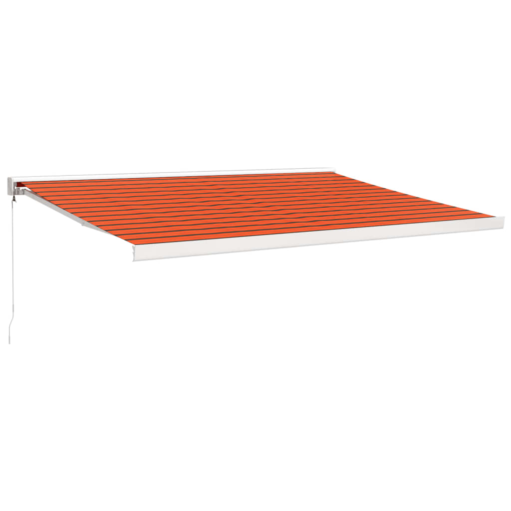 vidaXL Zwijana markiza, pomarańcz i brąz, 4,5x3 m, tkanina i aluminium