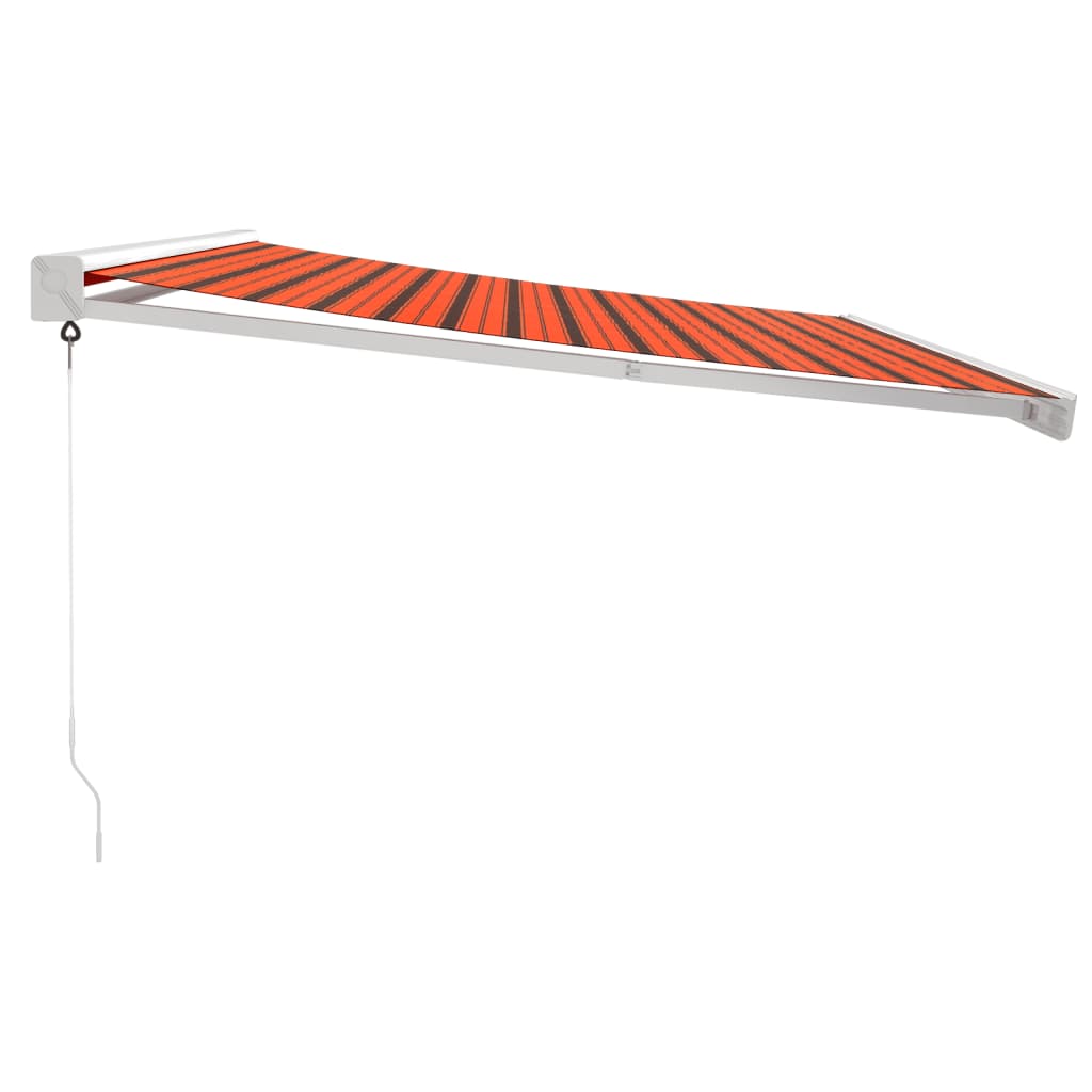 vidaXL Zwijana markiza, pomarańcz i brąz, 4,5x3 m, tkanina i aluminium