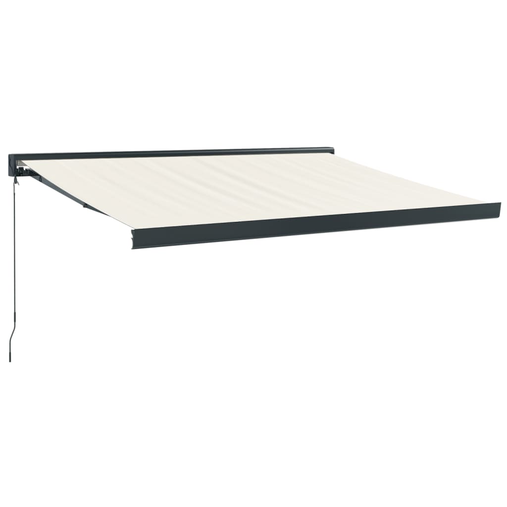 vidaXL Zwijana markiza, kremowa, 3,5x2,5 m, tkanina i aluminium