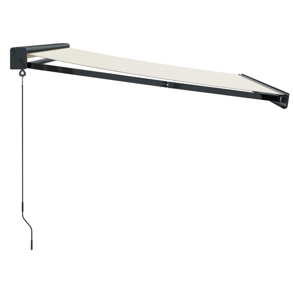vidaXL Zwijana markiza, kremowa, 3,5x2,5 m, tkanina i aluminium