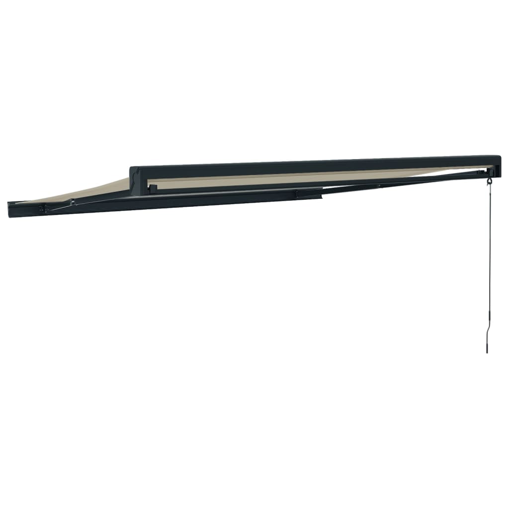 vidaXL Zwijana markiza, kremowa, 3,5x2,5 m, tkanina i aluminium