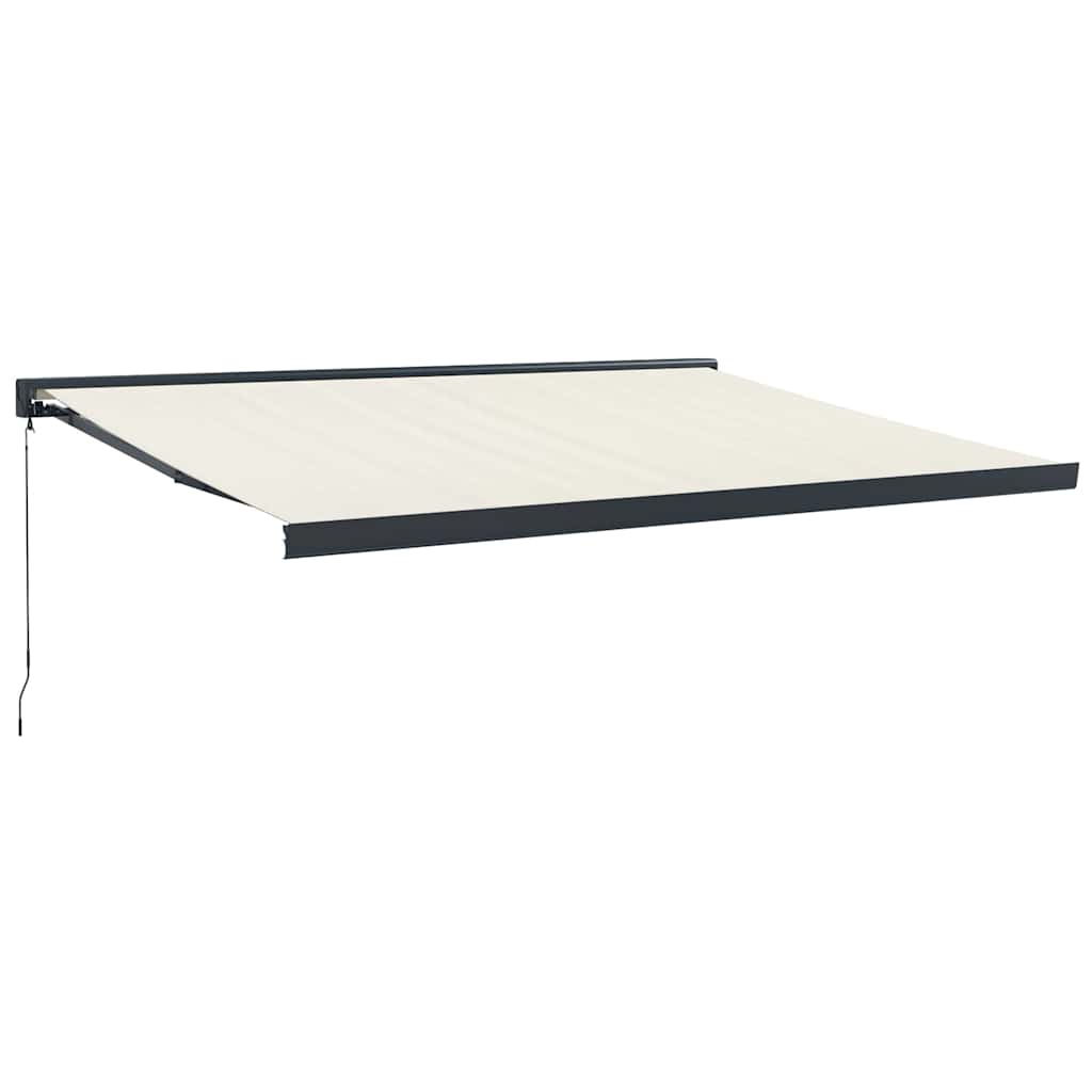 vidaXL Zwijana markiza, kremowa, 4,5x3 m, tkanina i aluminium