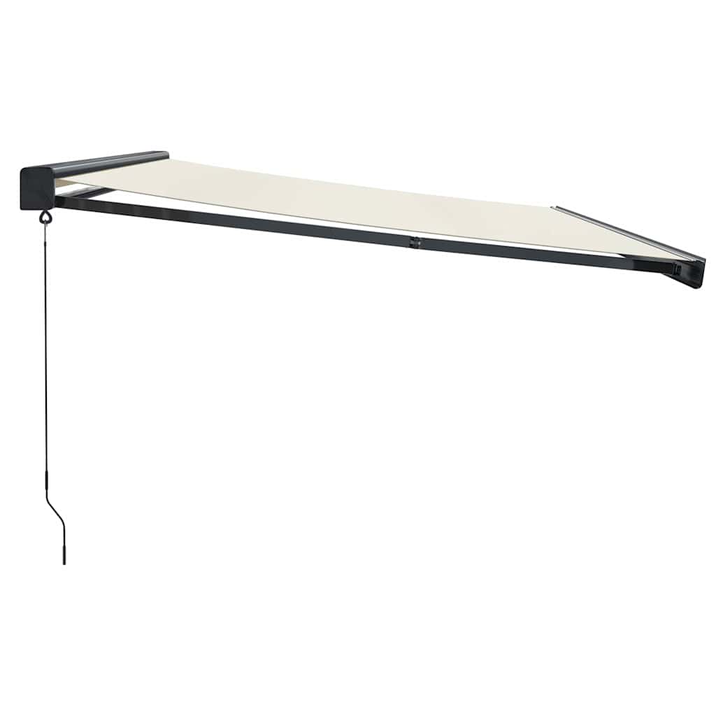 vidaXL Zwijana markiza, kremowa, 4,5x3 m, tkanina i aluminium