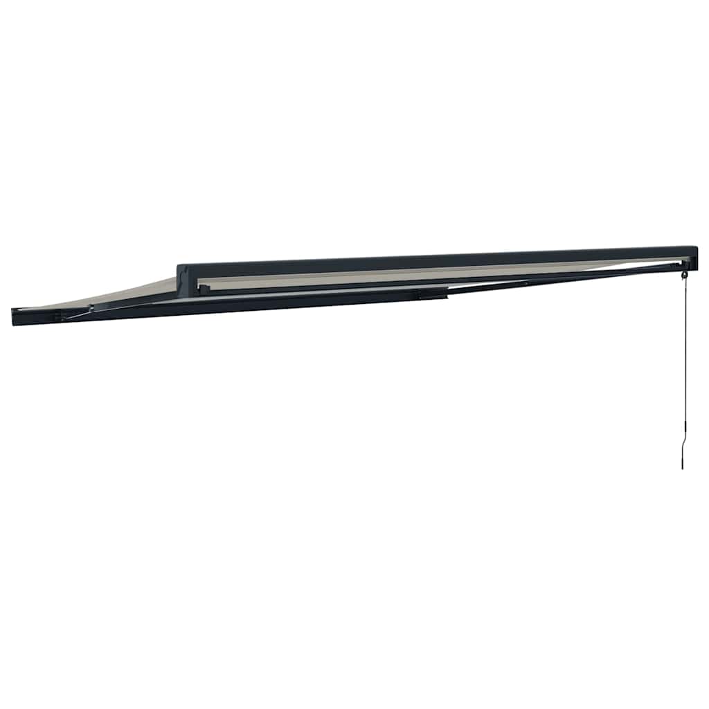 vidaXL Zwijana markiza, kremowa, 4,5x3 m, tkanina i aluminium