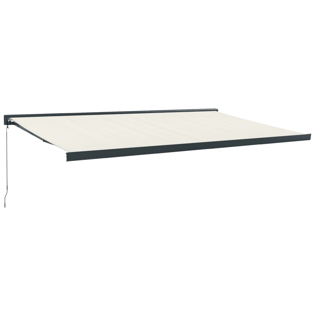 vidaXL Zwijana markiza, kremowa, 5x3 m, tkanina i aluminium