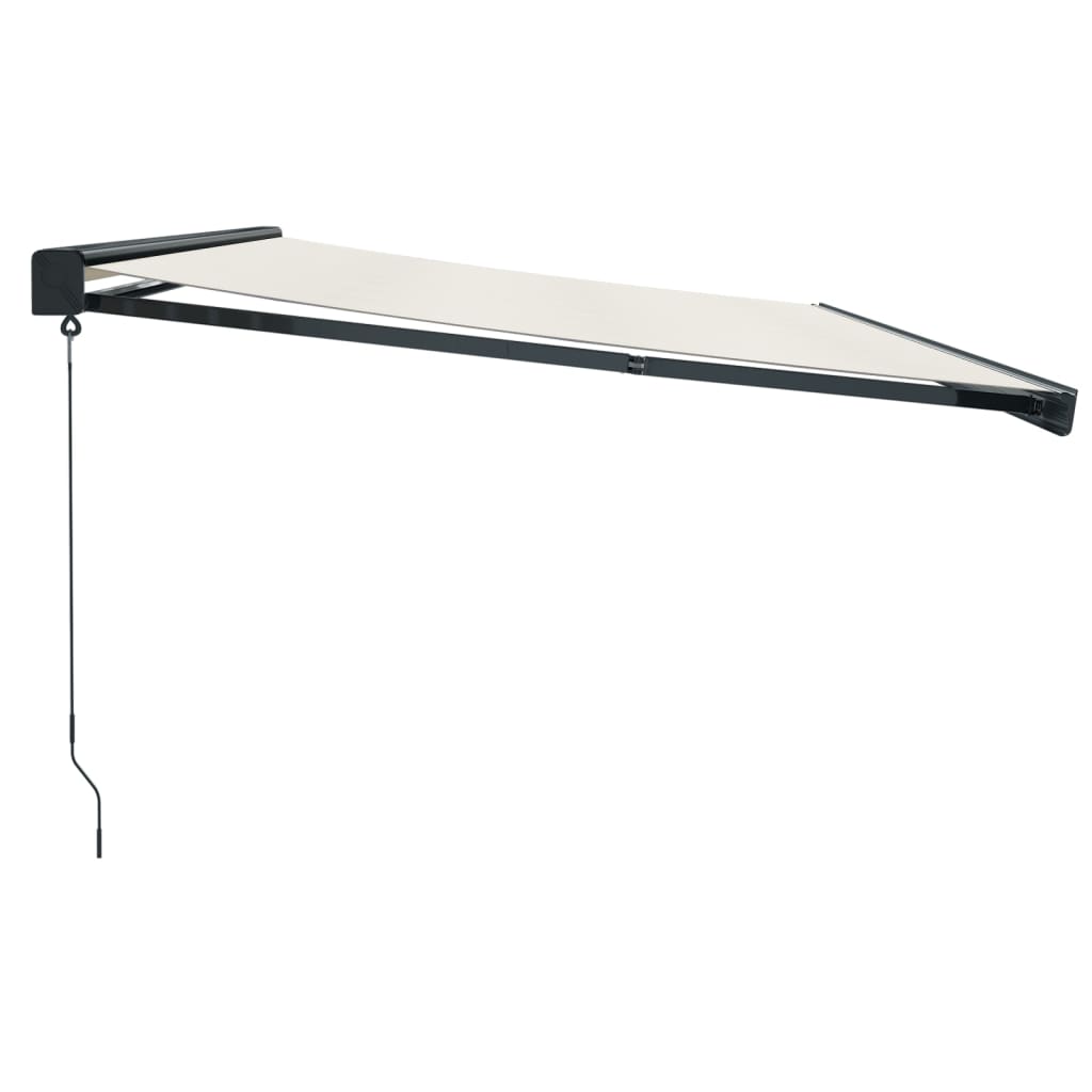 vidaXL Zwijana markiza, kremowa, 5x3 m, tkanina i aluminium