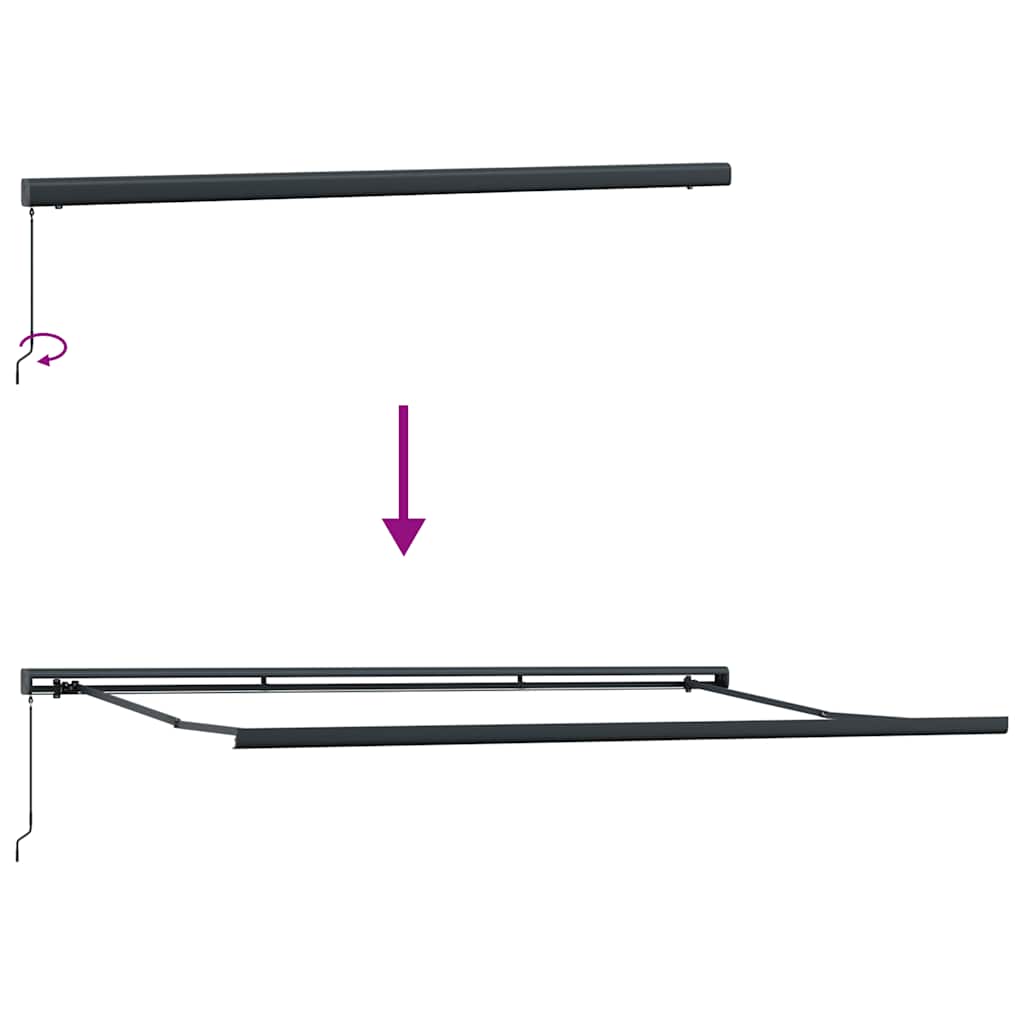 vidaXL Zwijana markiza, pomarańcz i brąz, 4,5x3 m, tkanina i aluminium