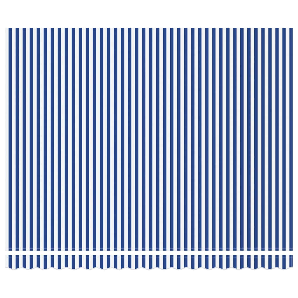 vidaXL Zwijana markiza, niebiesko-biała, 3,5x2,5m, tkanina i aluminium