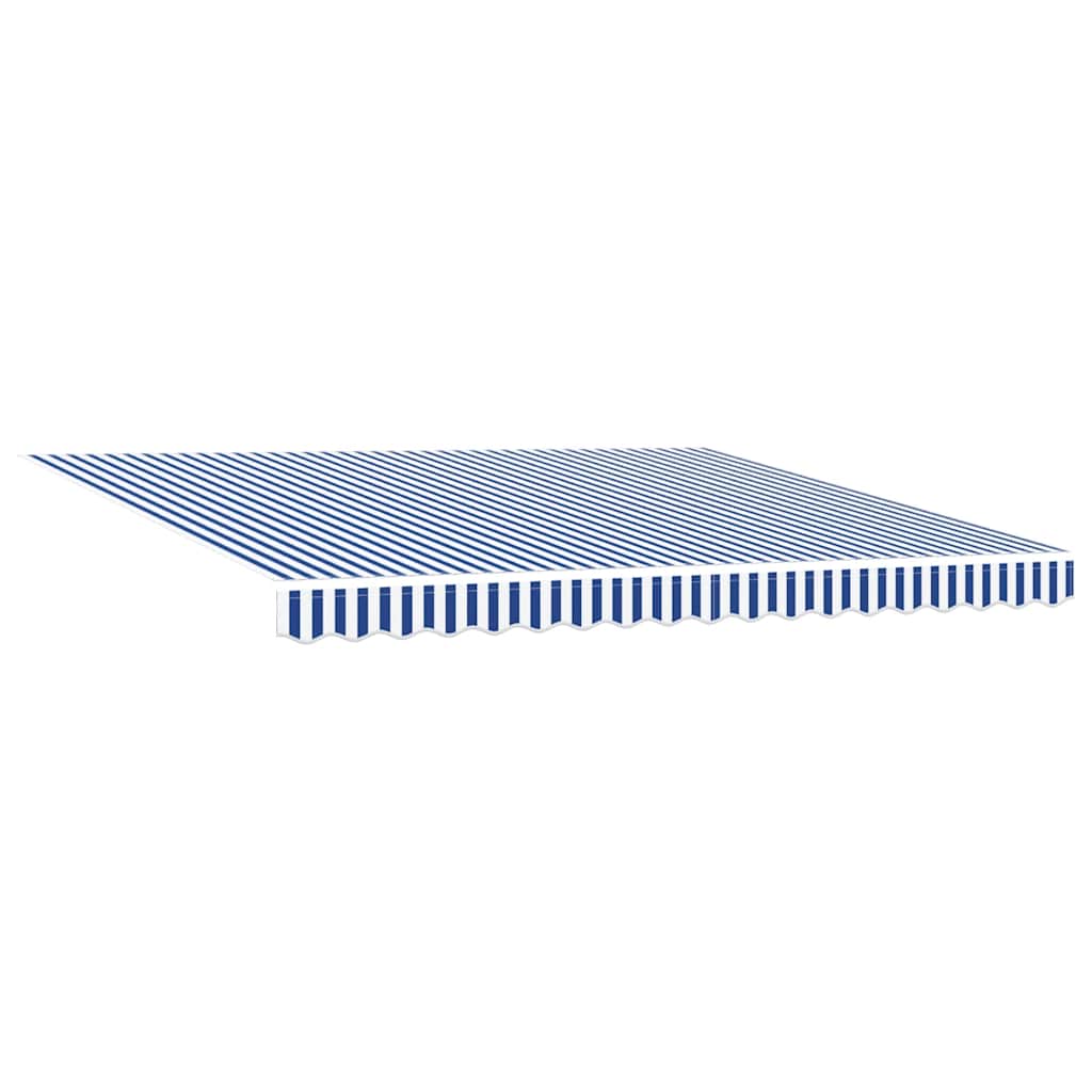 vidaXL Zwijana markiza, niebiesko-biała, 3,5x2,5m, tkanina i aluminium