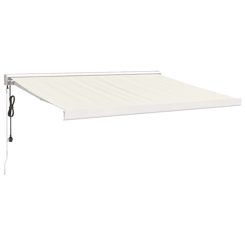 vidaXL Zwijana markiza, kremowa, 3,5x2,5 m, tkanina i aluminium
