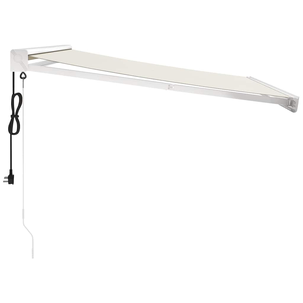 vidaXL Zwijana markiza, kremowa, 3,5x2,5 m, tkanina i aluminium