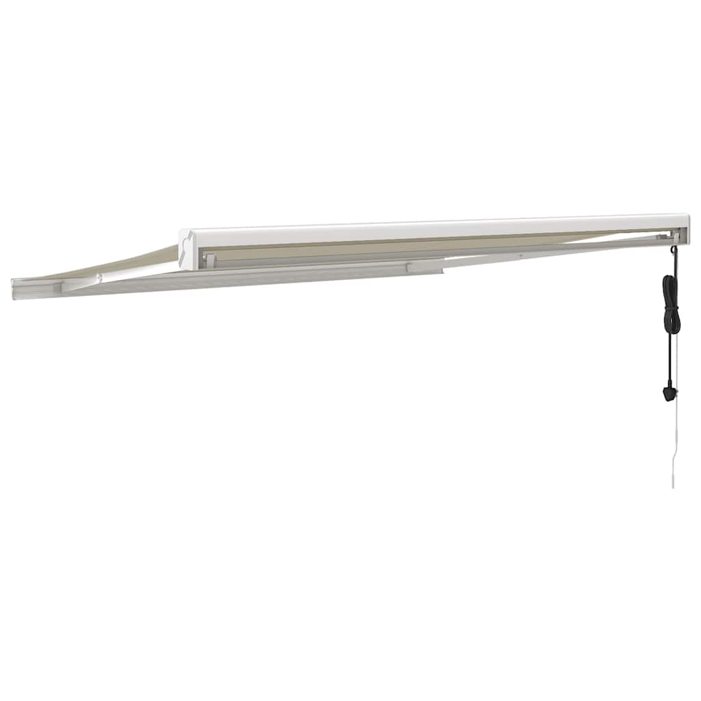 vidaXL Zwijana markiza, kremowa, 3,5x2,5 m, tkanina i aluminium