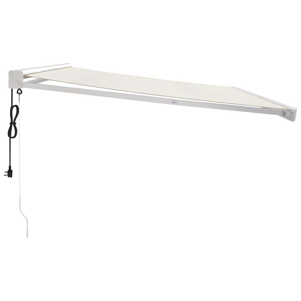 vidaXL Zwijana markiza, kremowa, 4x3 m, tkanina i aluminium