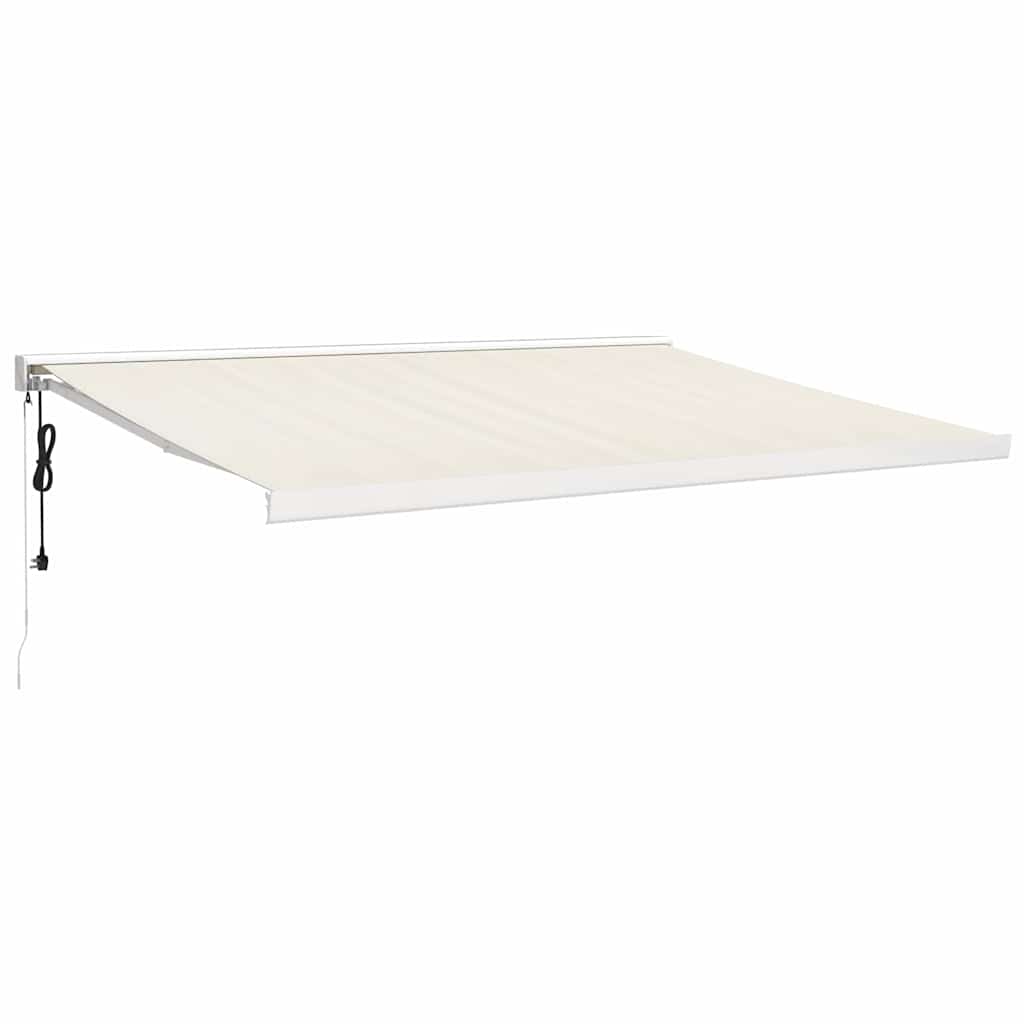 vidaXL Zwijana markiza, kremowa, 4,5x3 m, tkanina i aluminium