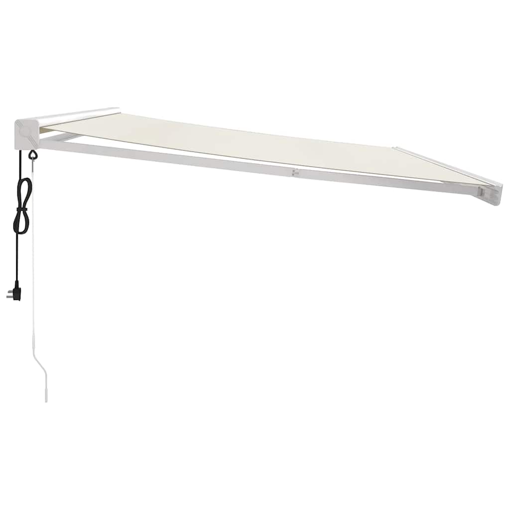 vidaXL Zwijana markiza, kremowa, 4,5x3 m, tkanina i aluminium