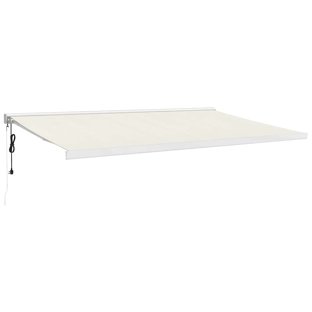 vidaXL Zwijana markiza, kremowa, 5x3 m, tkanina i aluminium