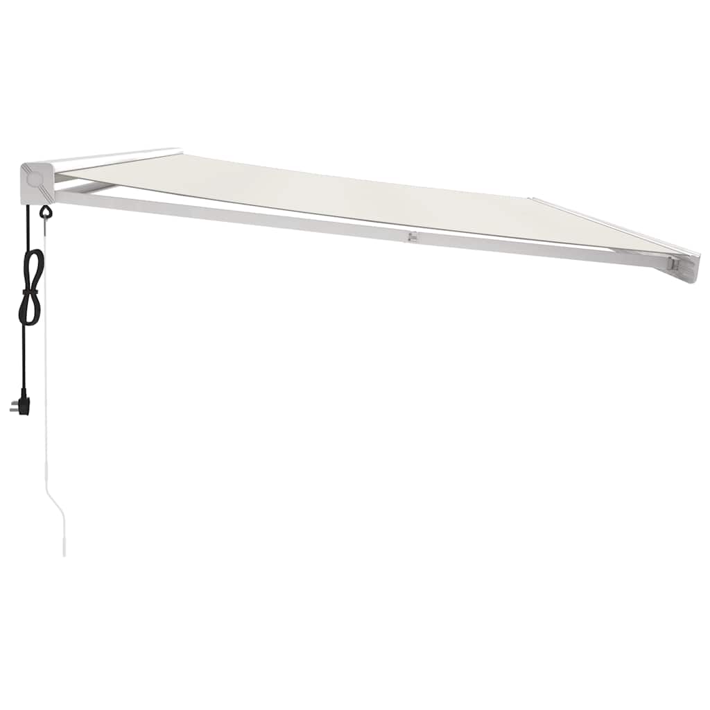 vidaXL Zwijana markiza, kremowa, 5x3 m, tkanina i aluminium