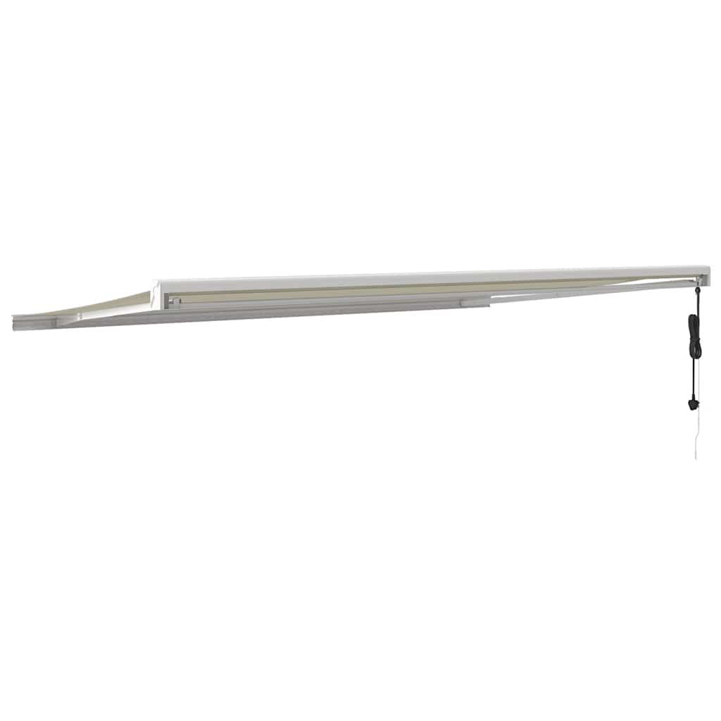 vidaXL Zwijana markiza, kremowa, 5x3 m, tkanina i aluminium