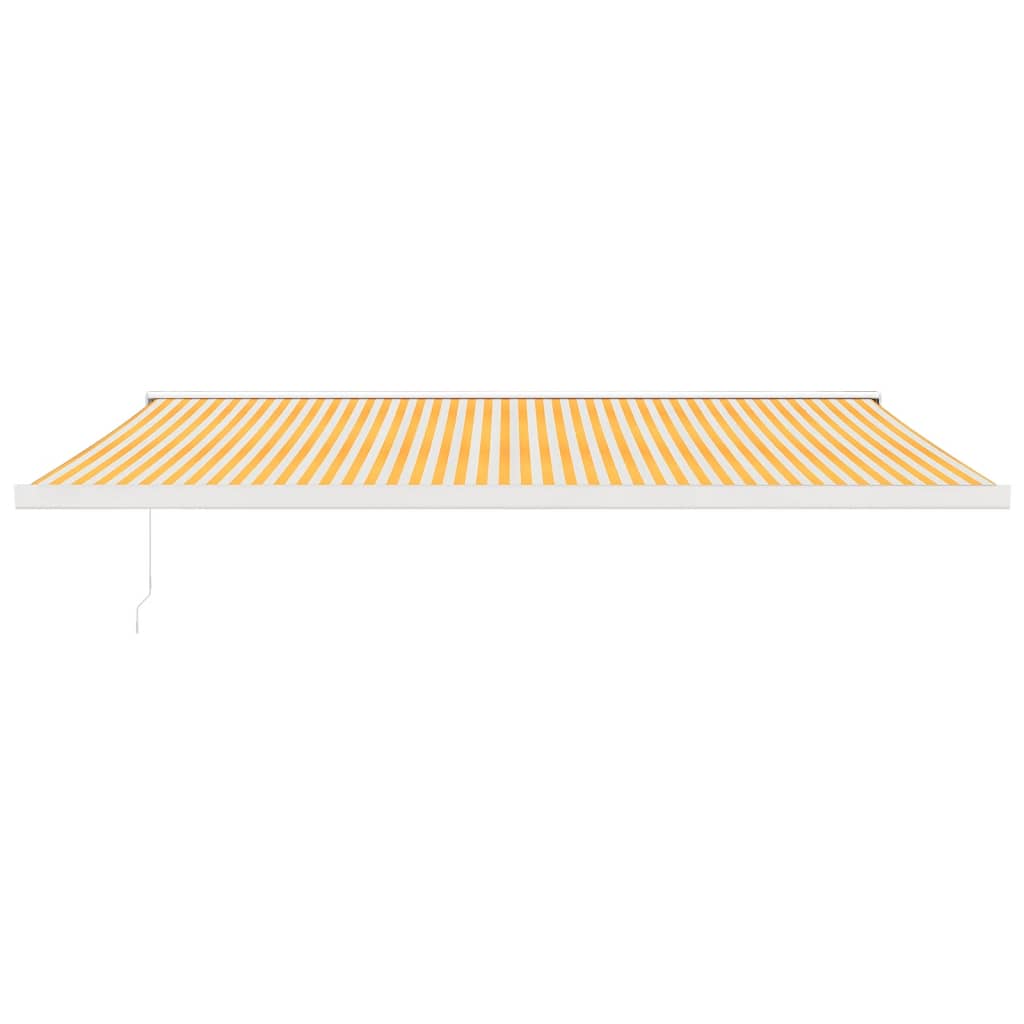 vidaXL Zwijana markiza, żółto-biała, 5x3 m, tkanina i aluminium