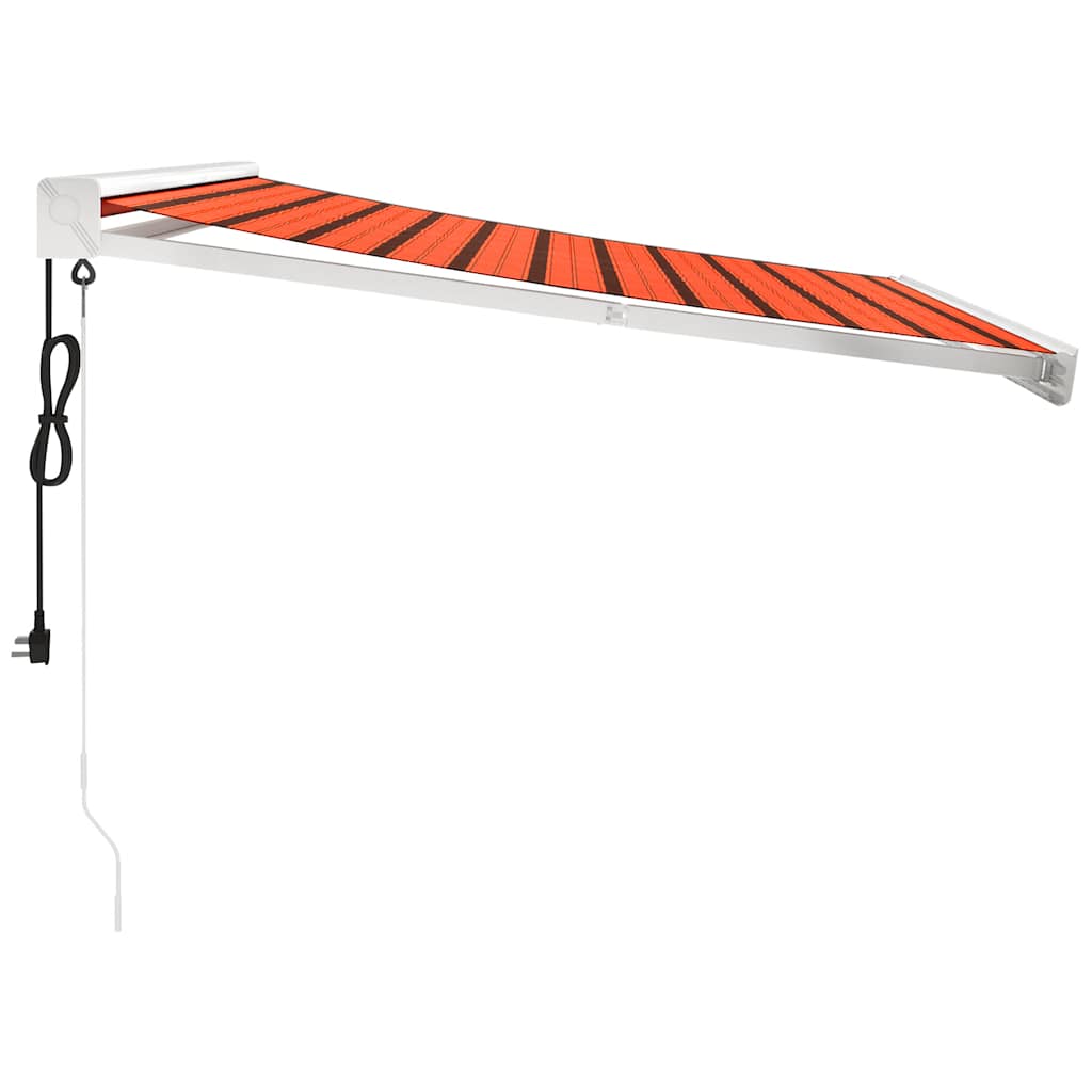 vidaXL Zwijana markiza, pomarańcz i brąz, 3x2,5 m, tkanina i aluminium
