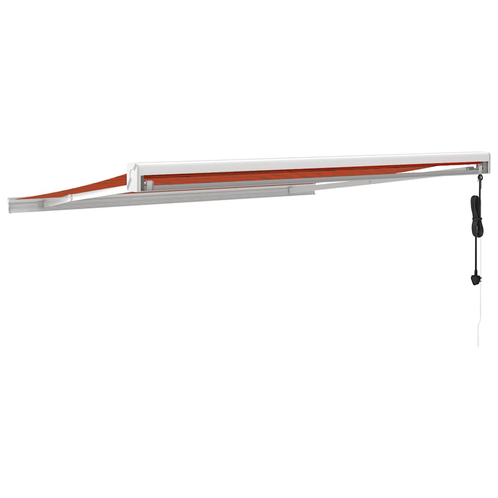vidaXL Zwijana markiza, pomarańcz i brąz, 3x2,5 m, tkanina i aluminium