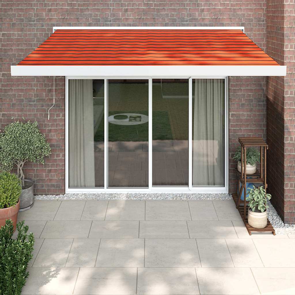 vidaXL Zwijana markiza, pomarańcz i brąz, 3x2,5 m, tkanina i aluminium